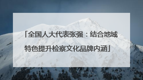 全国人大代表张强：结合地域特色提升检察文化品牌内涵